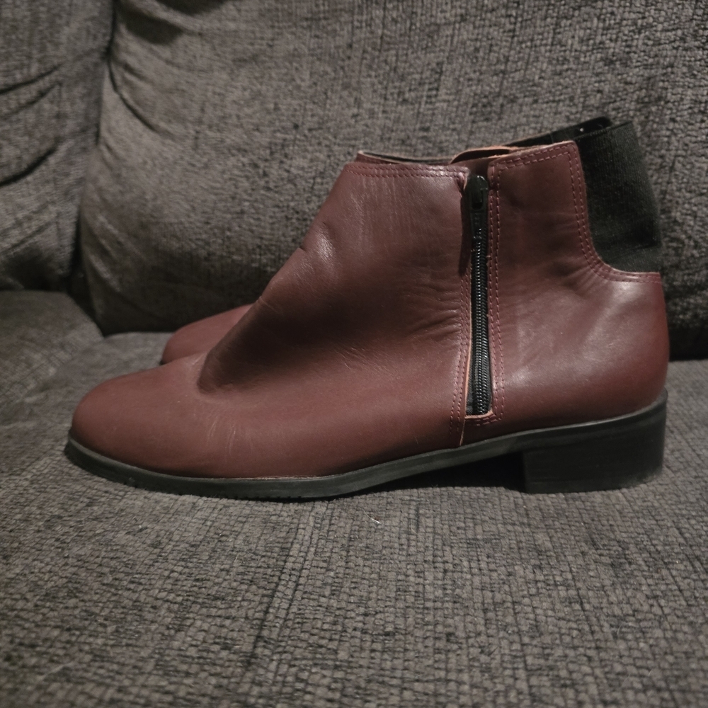 Details | Maroon Moto Booties Women's Size EU 42 US 9